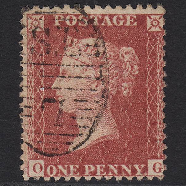 GB QV 1857 1d Rose-red (Plate 27) SG40-C10(1) OG FU London D&S SE7