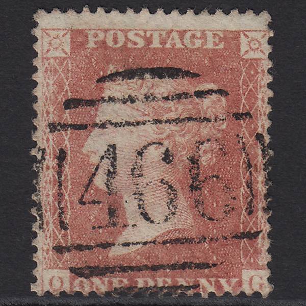 GB QV 1857 1d Rose-red (Plate 47) SG36-C11 QG FU Liverpool 466