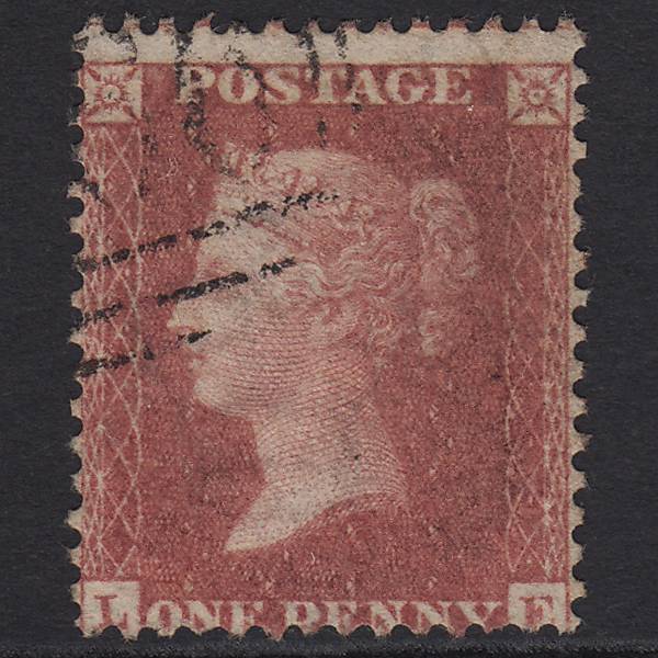 GB QV 1857 1d Rose-red (Plate 52) SG40-C10(1) LE FU Light Cancel Misperf
