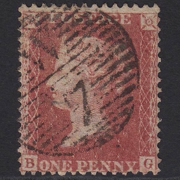 GB QV 1857 1d Rose-red (Plate 60) SG40-C10(1) BG FU London D&S W7