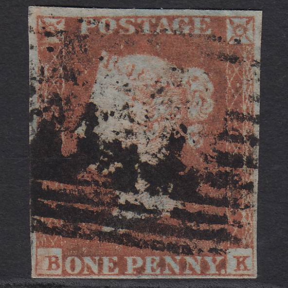 GB QV 1841 1d Red-brown (Plate 87) SG8-B1(1) BK GU 4 Margins Scotland