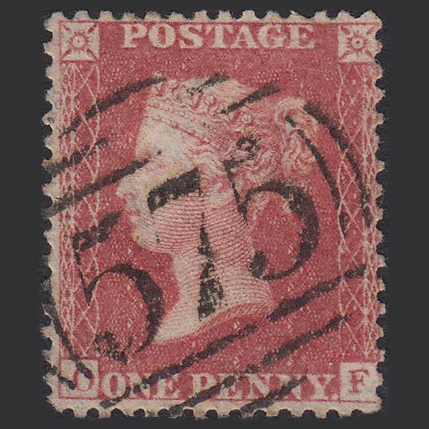 GB QV 1857 1d Rose-red (Plate 59) SG40-C10(1) OF FU Norwich 575