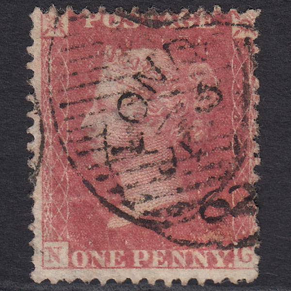 GB QV 1861 1d (Plate 51) SG42-C12(3) NG GU London D&S Big Paper Flaw