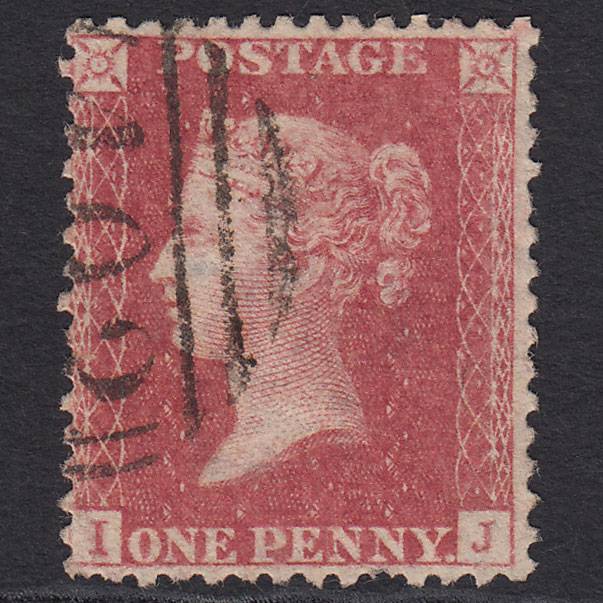 GB QV 1857 1d Rose-red (Plate 43) SG40-C10(1) IJ GU Maidstone 493