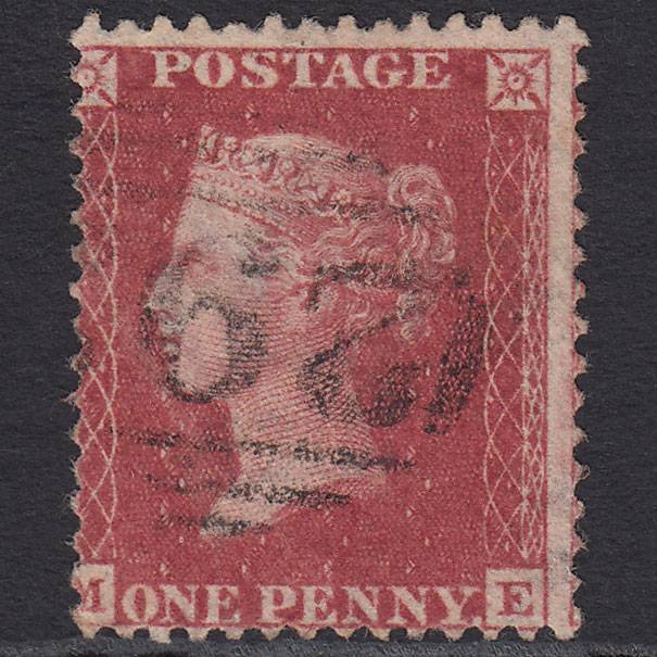 GB QV 1857 1d Rose-red (Plate 52) SG40-C10(1) ME FU Misperf