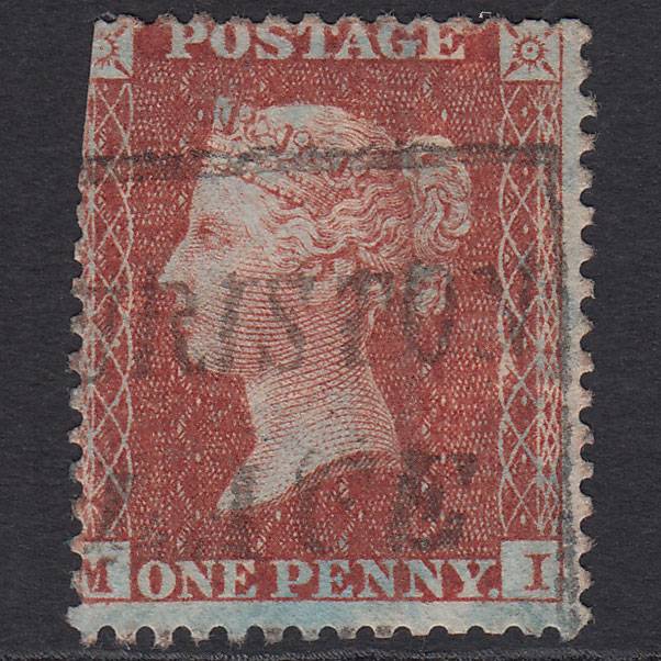 GB QV 1855 1d Red-brown (Plate 1) SGC6(1) MI GU Lauriston Place Scots Local