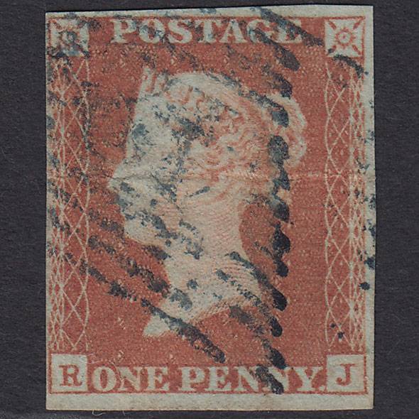 GB QV 1841 1d Red-brown (Plate 88) SG8-B1(1) RJ PU 4M Blue Scotland Cancel