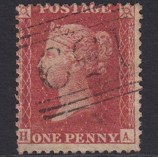 GB QV 1857 1d Rose-red (Plate 48) SG40-C10(1) HA GU Glasgow 159