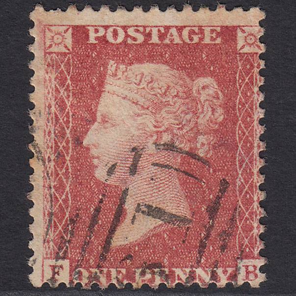 GB QV 1857 1d Rose-red (Plate 43) SG40-C10(1) FB GU