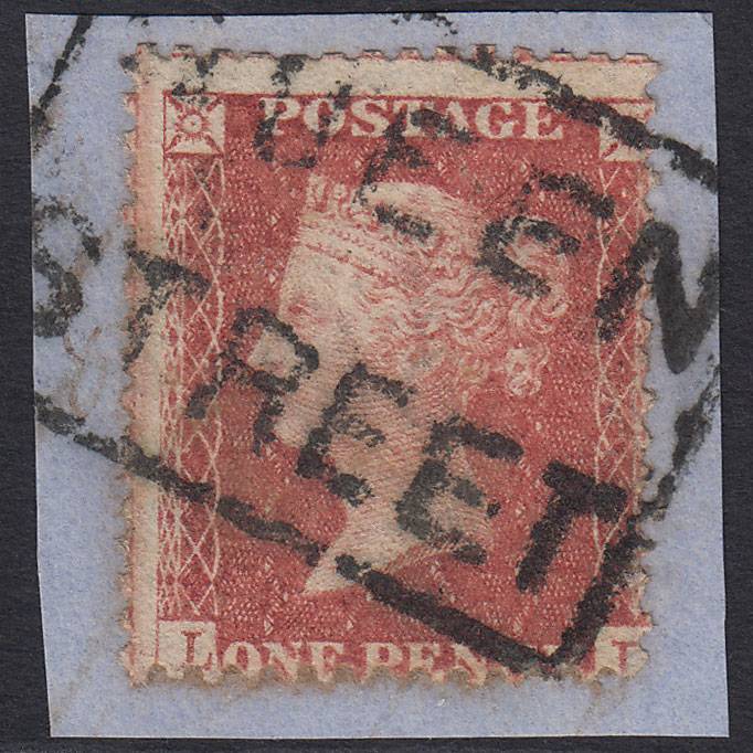 GB QV 1856 1d (Plate 24) SG29-C8(1) LL FU Queen Street Scots Local Cancel