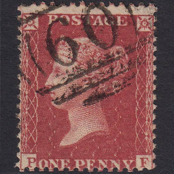 GB QV 1857 1d Deep Rose-red (Plate 42) SG41-C10(4) PF GU Bedale 60