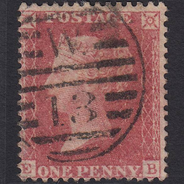 GB QV 1857 1d Rose-red (Plate 62) SG40-C10(1) EB FU London D&S W13
