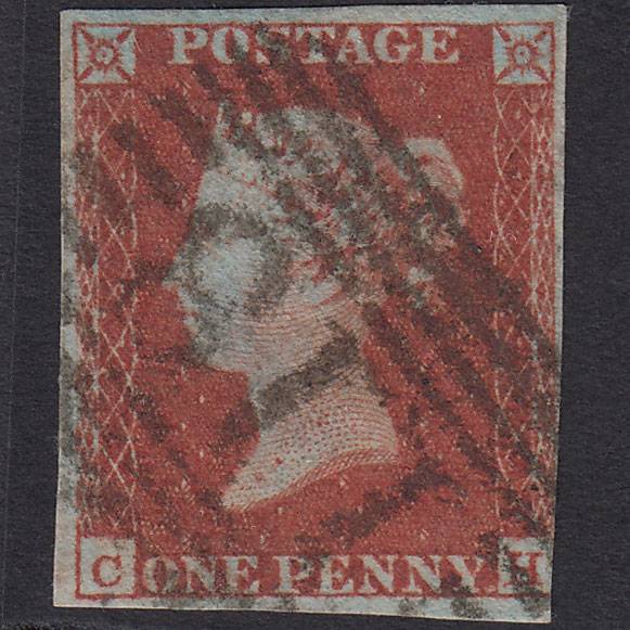 GB QV 1841 1d Red-brown (Plate 106) SG8-B1(1) CH FU nr 4M Dunkeld 118