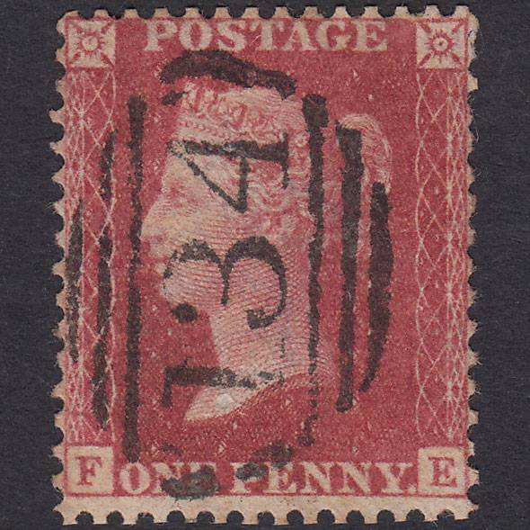 GB QV 1857 1d Rose-red (Plate 48) SG40-C10(1) FE FU Bristol 134