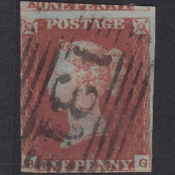 GB QV 1841 1d Red-brown (Plate 85) SG8-B1(1) BG GU nr 4M Edinburgh 131