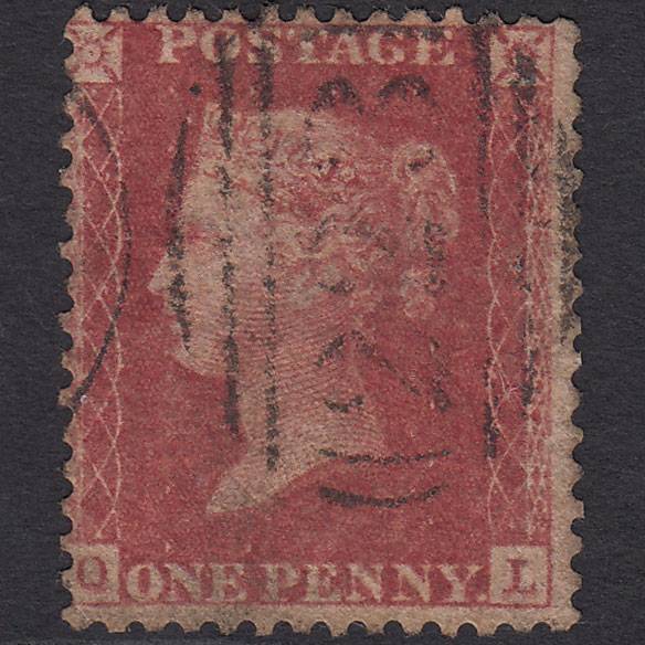 GB QV 1857 1d Rose-red (Plate 49) SG40-C10(1) QL GU Coventry 223