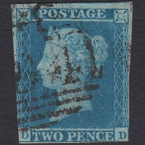 GB QV 1841 2d Blue (Plate 3) SG14-E1(2) DD GU