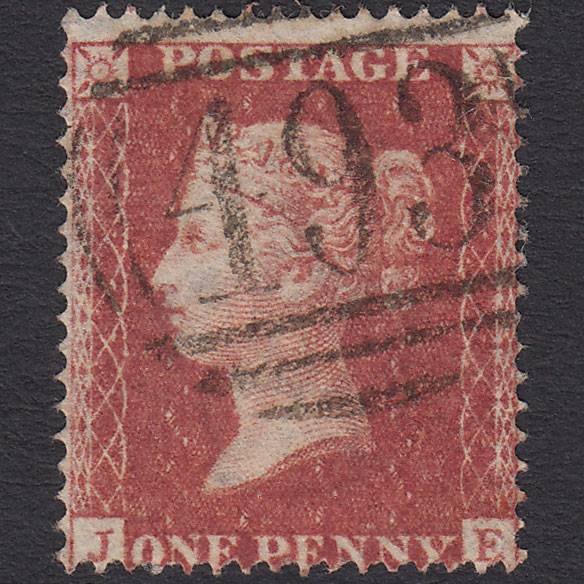 GB QV 1857 1d Rose-red (Plate 38) SG36-C11 JE VFU Maidstone 493