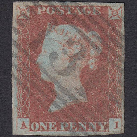 GB QV 1841 1d (Plate 84) SG8-B1(1) AI GU Missing Imprimatur 4M Edinburgh 131