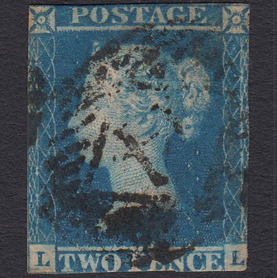 GB QV 1841 2d (Plate 3) SG14-E1(2) Ivory Head GUideline LL PU London IS 14