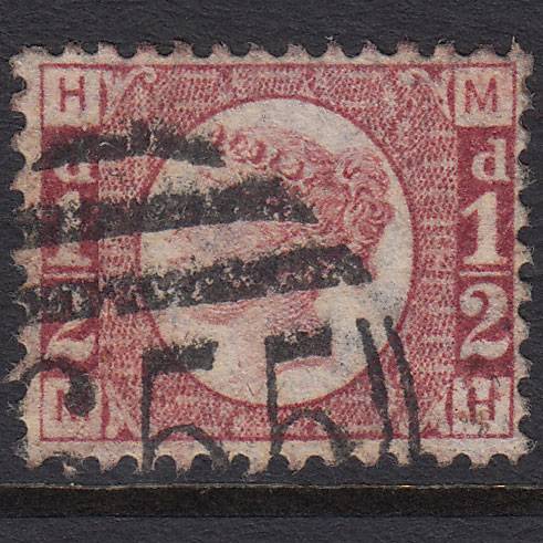 GB QV 1870 1/2d (Plate 14) SG48-G4 MH FU Rotherham 655 Well Centred