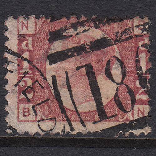 GB QV 1870 1/2d Rose-red (Plate 14) SG48-G4 BN GU Chesterfield 186