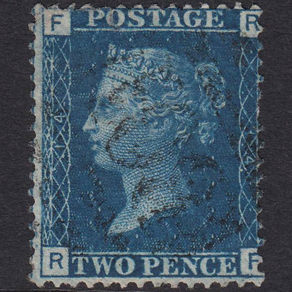 GB QV 1869 2d Blue (Plate 14) SG46-G3 RF FU Alexandria, Egypt B01 Z5