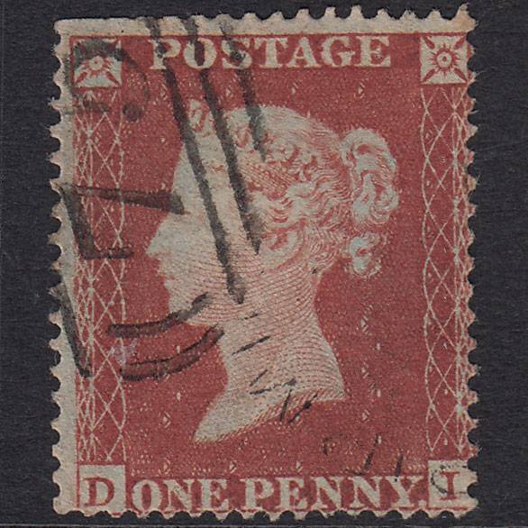 GB QV 1854 1d Red-brown (Plate 179) SG17-C1(1) DI GU Birmingham 75
