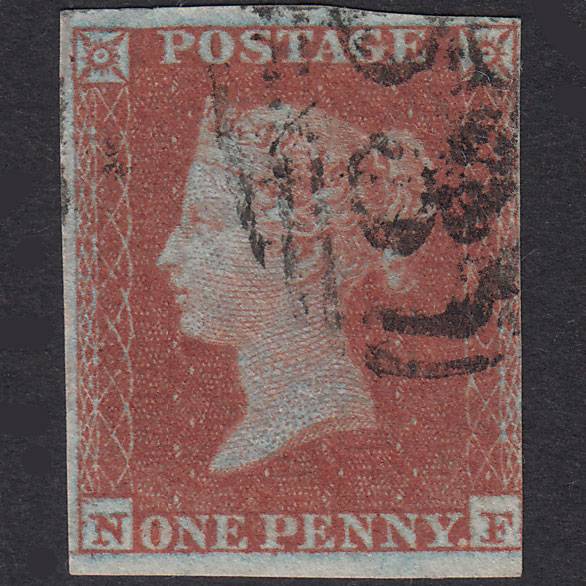 GB QV 1841 1d Plate 131 SG8-B1(1) Constant Variety NF FU Nr 4M Bath 53