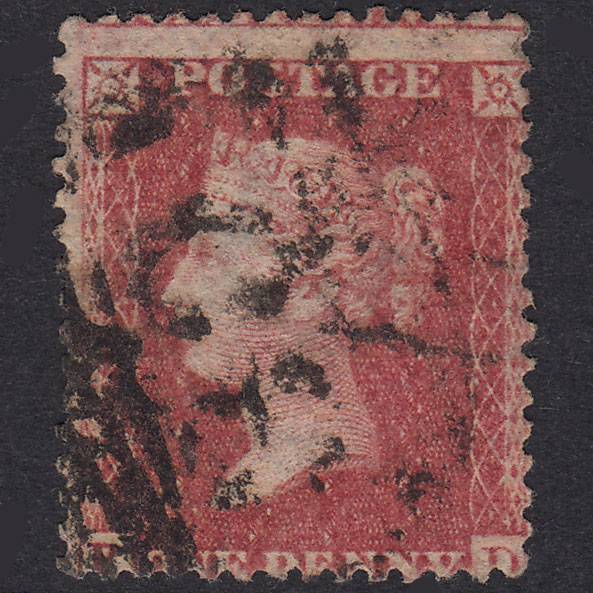 GB QV 1857 1d Rose-Red Plate 60 SG40-C10(1) PD GU