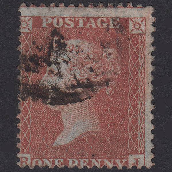 GB QV 1855 1d Red-Brown Plate 19 SGC6(1) RJ GU