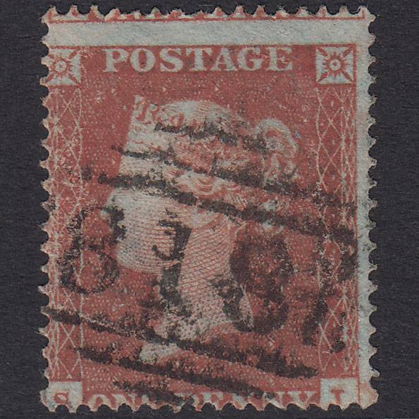 GB QV 1854 1d Red-Brown Plate 174 SG17-C1(1) SJ Tunbridge 818 Misperf