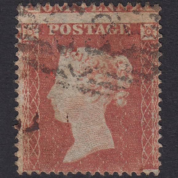 GB QV 1854 1d Red-Brown SG17-C1(1) ?? GU Misperf