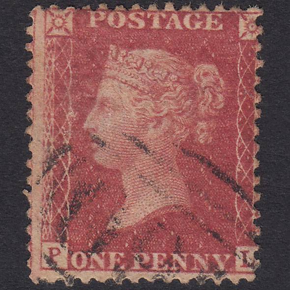 GB QV 1857 1d Rose-Red Plate 55 SG40-C10(1) PL GU