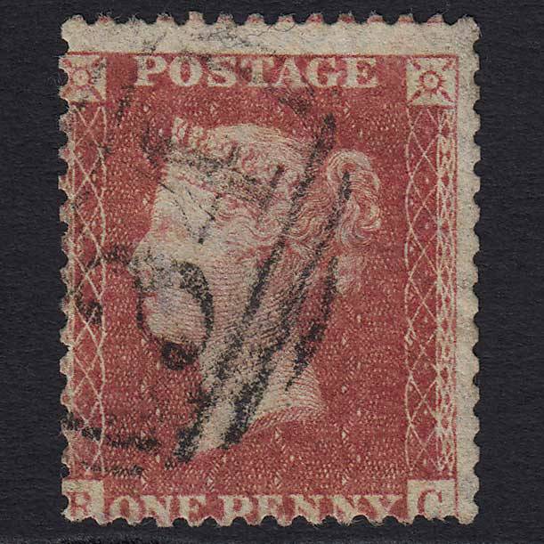 GB QV 1857 1d Rose-red (Plate 58) (SG40) 'RC' FU Attleborough (34) C10