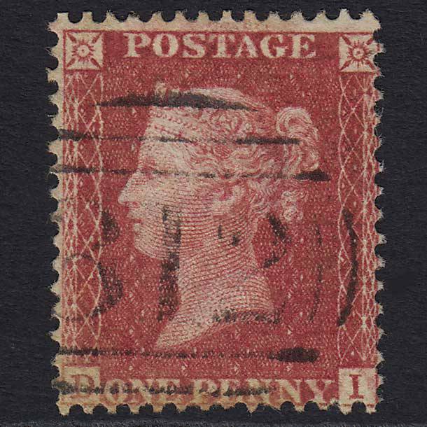 GB QV 1857 1d Rose-red (Plate 55) (SG40) 'DI' GU Gloucester (312) C10
