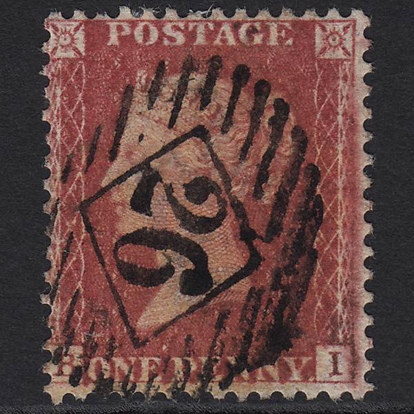 GB QV 1857 1d (Plate 60) SG41-C10(4) BI FU London IS 26 Constant Marks