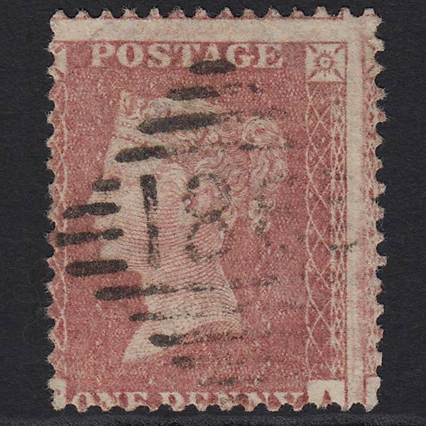 GB QV 1857 1d Pale Rose SG39-C10(3) FU in Ireland Large Misperf
