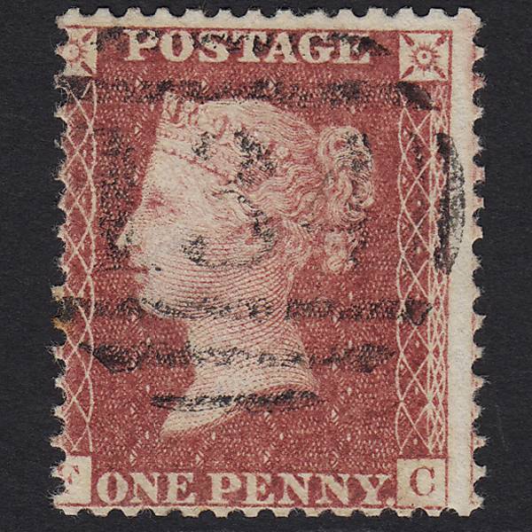 GB QV 1857 1d Rose-red (Plate 59) SG40-C10(1) FC GU Bristol 134