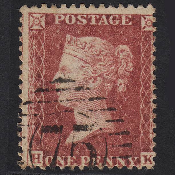 GB QV 1857 1d Deep Rose-red SG41-C10(4) HK GU London D&S 75