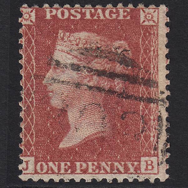GB QV 1857 1d Rose-red (Plate 48) SG40-C10(1) JB FU Light Cancel