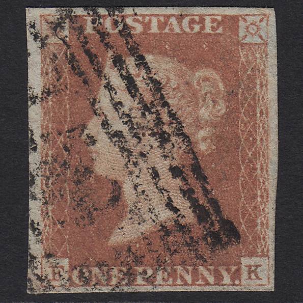 GB QV 1841 1d Red-brown (Plate 75) SG8-B1(1) GU 4M Imperf Scotland