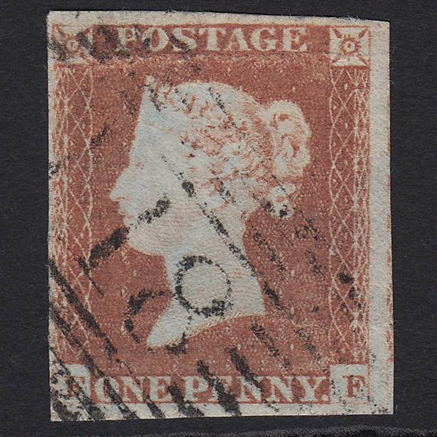 GB QV 1841 1d Red-brown (Plate 84) SG8-B1(1) FF GU 4M Imperf Dunkeld 118