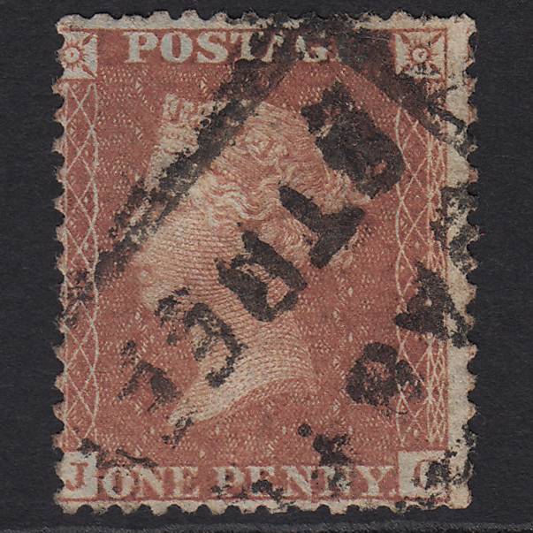 GB QV 1856 1d Red-brown (Plate 36) SG29-C8(1) JG GU Castle Street Scots Local