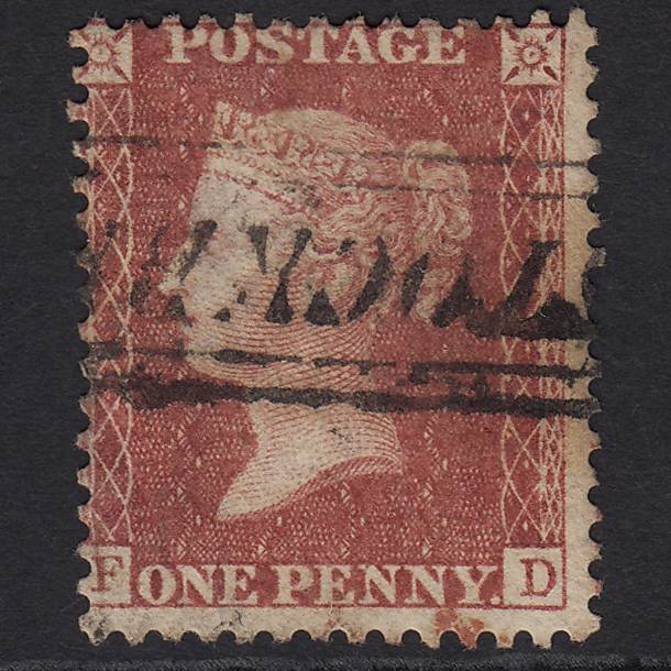GB QV 1857 1d Rose-red (Plate 45) SG40-C10(1) FD GU Stockbridge Scots Local