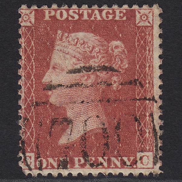 GB QV 1857 1d Rose-red (Plate 34) SG40-C10(1) CC GU Sheffield 700 Misperf
