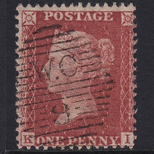 GB QV 1857 1d Rose-red (Plate 57) SG40-C10(1) KI VFU London D&S WC8