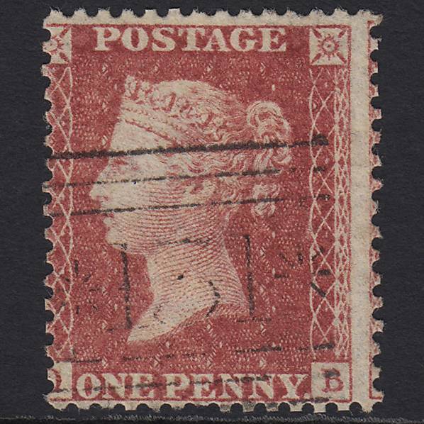 GB QV 1857 1d Rose-red (Plate 59) SG40-C10(1) QB FU Edinburgh 131 Misperf