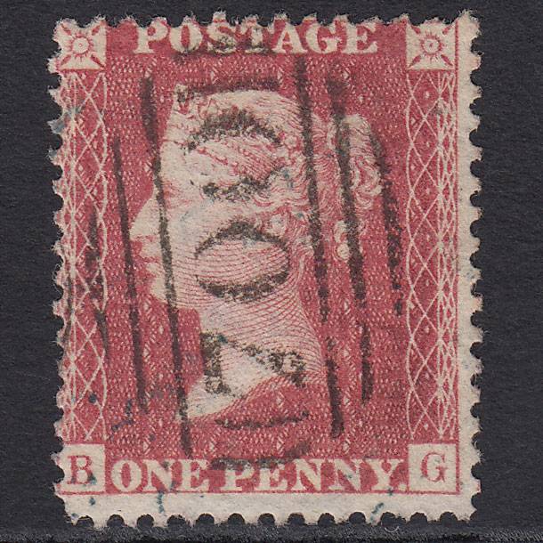 GB QV 1857 1d Rose-red (Plate 44) SG40-C10(1) BG FU Sheffield 700