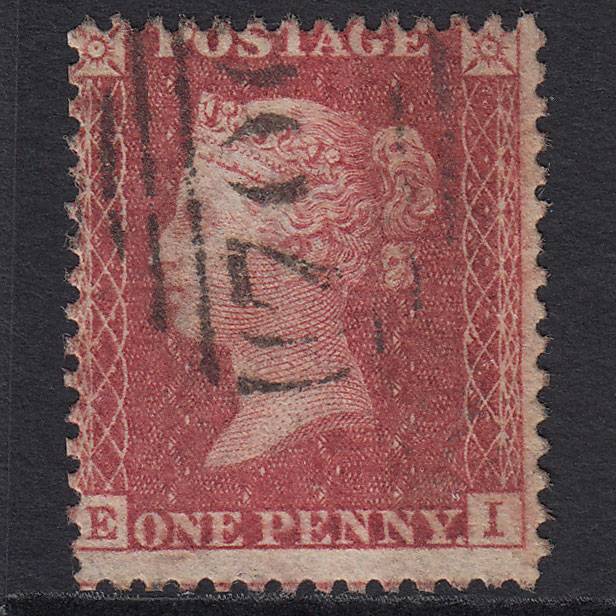 GB QV 1857 1d Rose-red (Plate 36) SG40-C10(1) EI FU Misperf